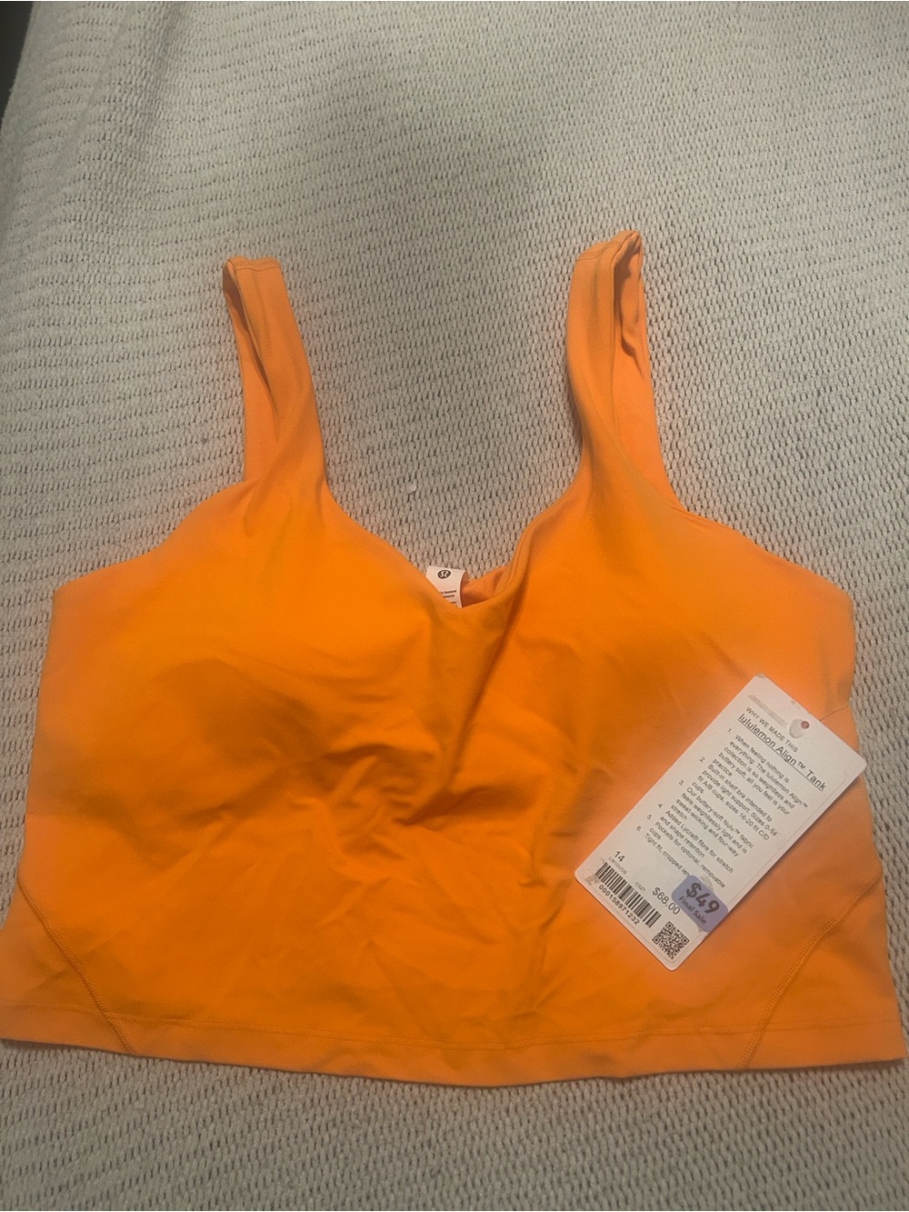 lululemon athletica Orange Seamless Sports Bralette